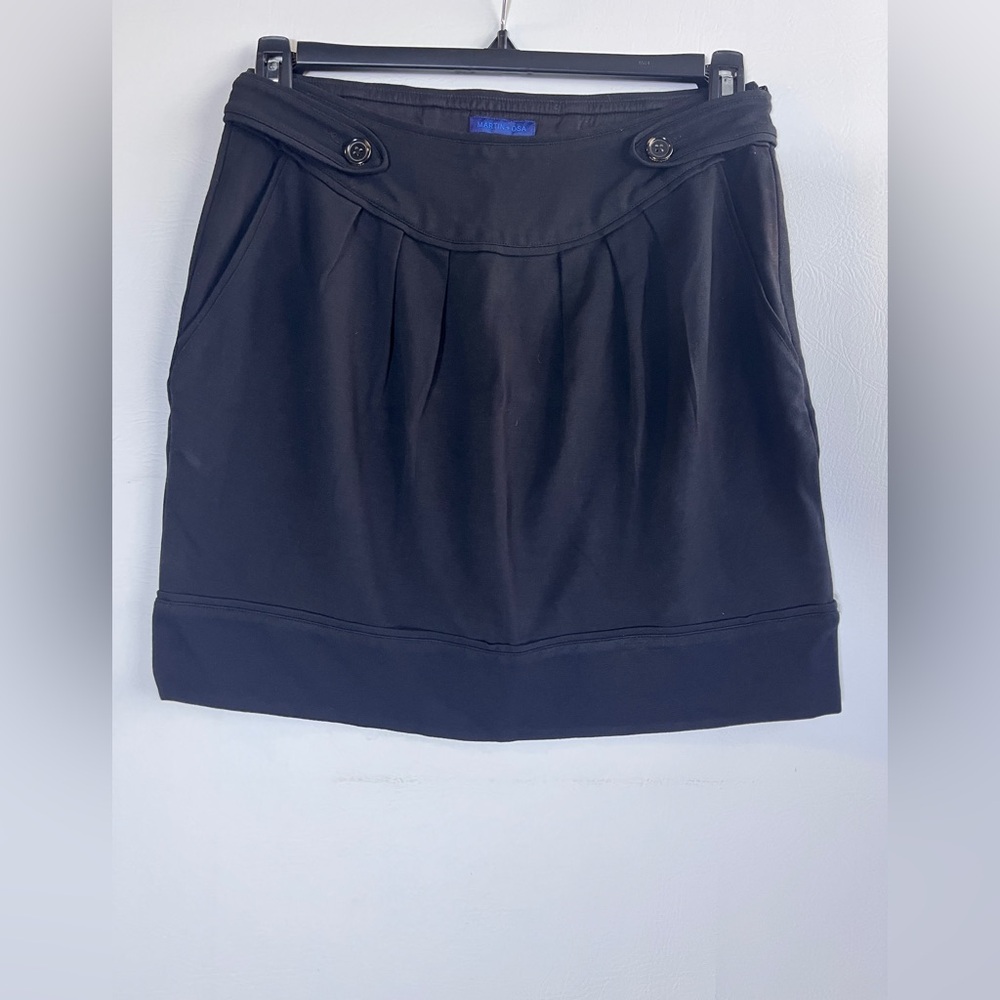 Martin + Osa Black Mini Skirt with Pockets sz 6
